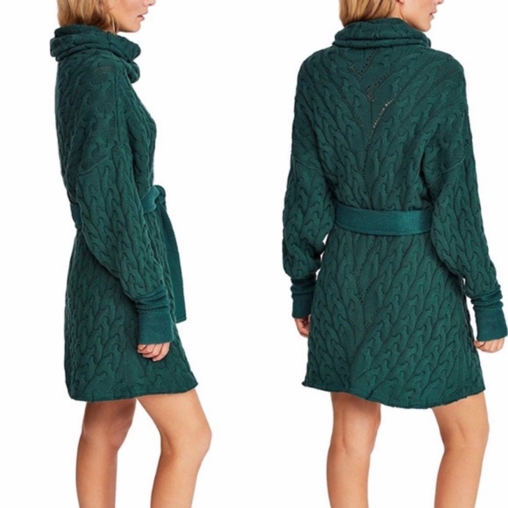 Free People Cable Knit Sweater Dress / Tunic - Picture 5 of 11